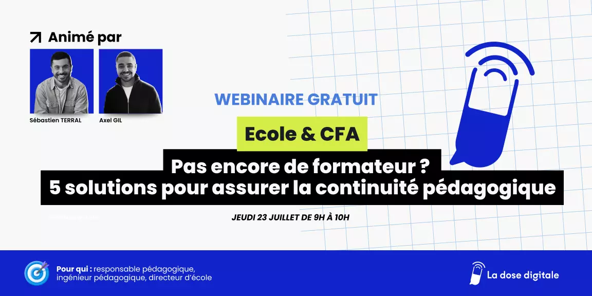 Ecole & CFA : Pas encore de formateur ? 5 solutions pour assurer la continuit&eacute; p&eacute;dagogique